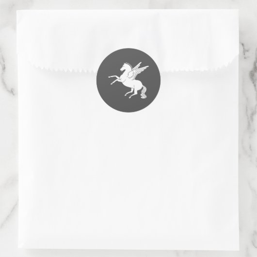 Pegasus Ronde Sticker (Tas)