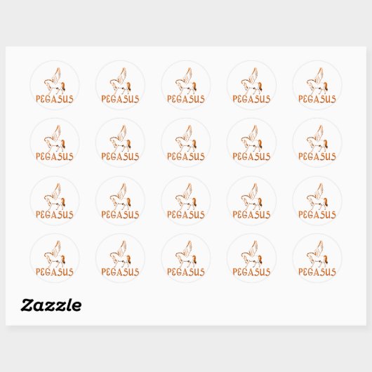Pegasus Ronde Sticker (Vel)