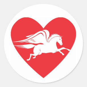 Pegasus Ronde Sticker