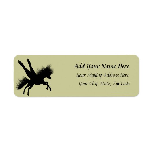 Pegasus Silhouette Address Label (Voorkant)