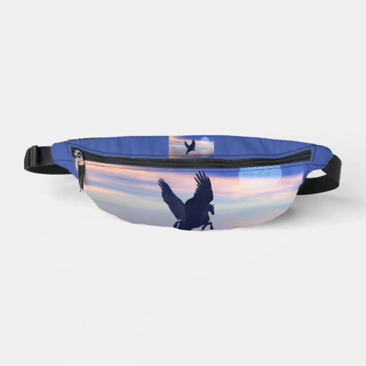 Pegasus Silhouette Fanny Pack Print Bag Heuptasje (Voorkant)