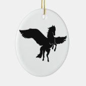Pegasus silhouette - Kies achtergrondkleur Keramisch Ornament (Rechts)