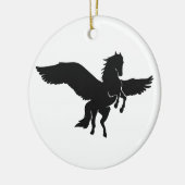Pegasus silhouette - Kies achtergrondkleur Keramisch Ornament (Links)