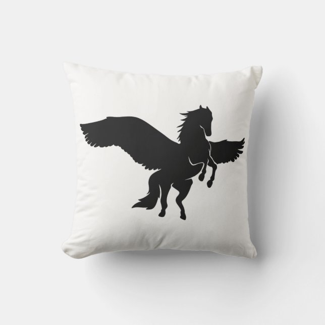 Pegasus silhouette - Kies achtergrondkleur Kussen (Voorkant)