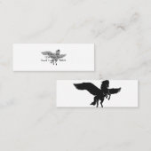 Pegasus silhouette - Kies achtergrondkleur Mini Visitekaartje (Voorkant / Achterkant)