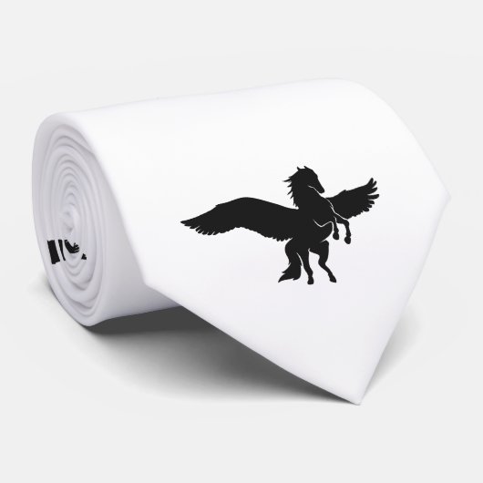 Pegasus silhouette - Kies achtergrondkleur Stropdas (Opgerold)