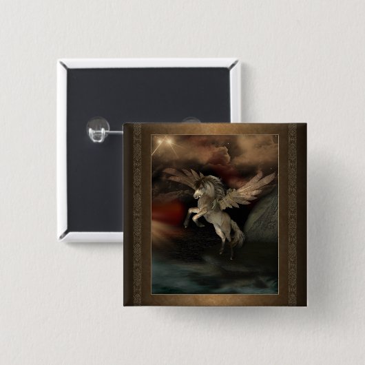 Pegasus Square Button (Voorkant /achterkant)