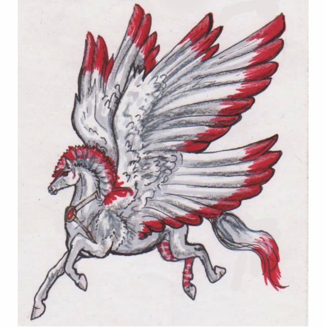 Pegasus Staand Fotobeeldje (Voorkant)