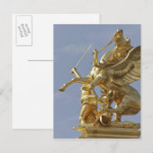 Pegasus-standbeeld op de Pont Alexander III-brug Briefkaart (Voorkant / Achterkant)