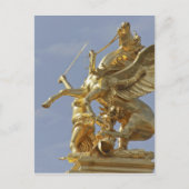 Pegasus standbeeld van de Alexander III bridge-bru Briefkaart (Voorkant)