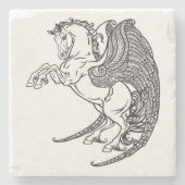 pegasus stenen onderzetter (Voorkant)