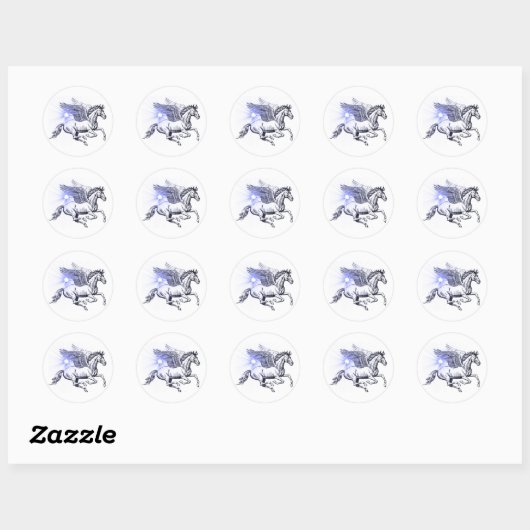 Pegasus-Sticker Ronde Sticker (Vel)