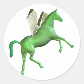 Pegasus-Stickers in de groenhouderij Ronde Sticker