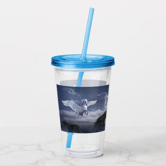 Pegasus tijdens de vlucht acryl drinkbeker (Achterkant)