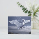 Pegasus tijdens de vlucht briefkaart (Staand voorkant)