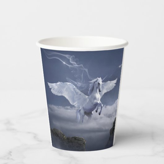 Pegasus tijdens de vlucht papieren bekers (Achterkant)