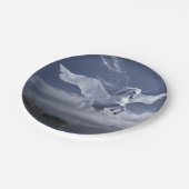 Pegasus tijdens de vlucht papieren bordje (Gekanteld)