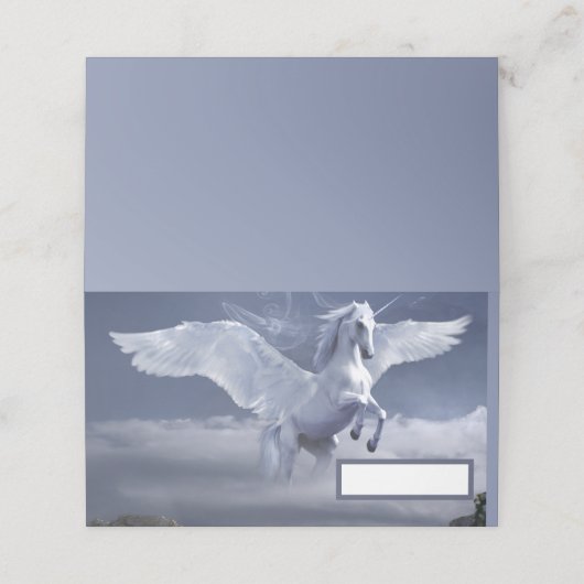 Pegasus tijdens de vlucht plaatskaartje (Buitenkant ongevouwen)
