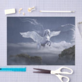 Pegasus tijdens de vlucht tissuepapier (Craft)