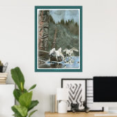 PEGASUS & TOTEM POLES Fantasy Book Art Poster (Thuiskantoor)