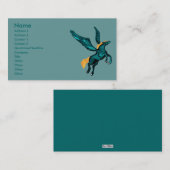 Pegasus (turkoois) Visitekaartjes (Voorkant / Achterkant)