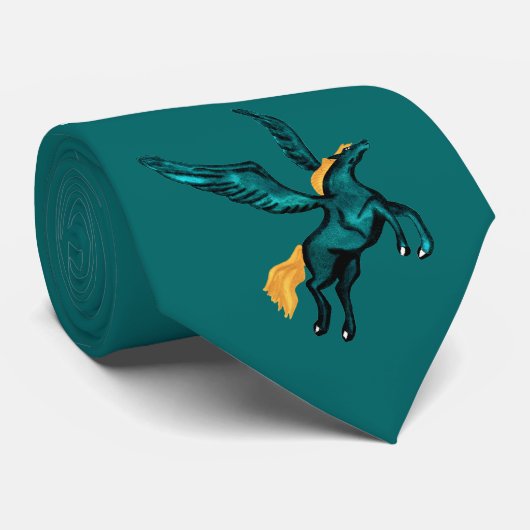 Pegasus (Turquoise) Stropdas (Opgerold)