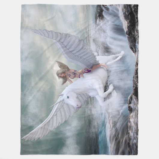 Pegasus Unicorn Fleece Deken (Voorkant)