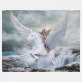 Pegasus Unicorn Fleece Deken (Voorkant (Horizontaal))