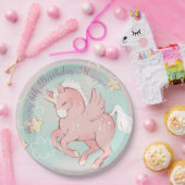 Pegasus Unicorn Whimsical fantasy Girl Paper Bord (Feest)