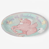 Pegasus Unicorn Whimsical fantasy Girl Paper Bord (Gekanteld)