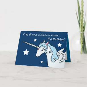 Pegasus Unicorn wil een verjaardagskaart Kaart