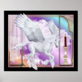 Pegasus Unicorn Window Scene Poster (Voorkant)