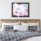 Pegasus Unicorn Window Scene Wrapped Canvas Afdruk (Insitu (Slaapkamer))