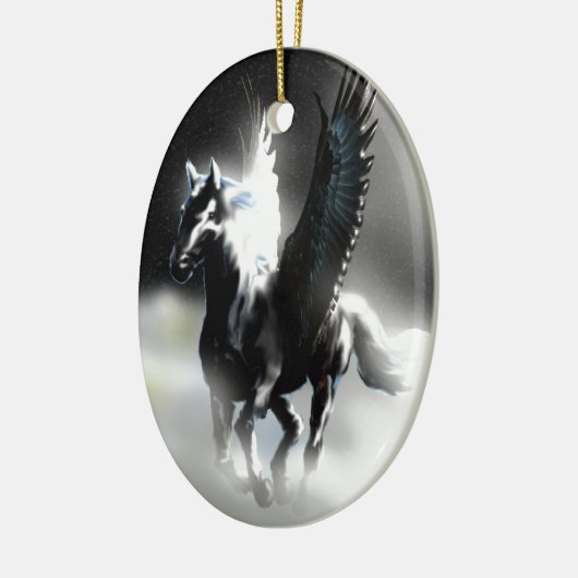 Pegasus van de maan keramisch ornament (Links)