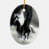 Pegasus van de maan keramisch ornament (Voorkant)
