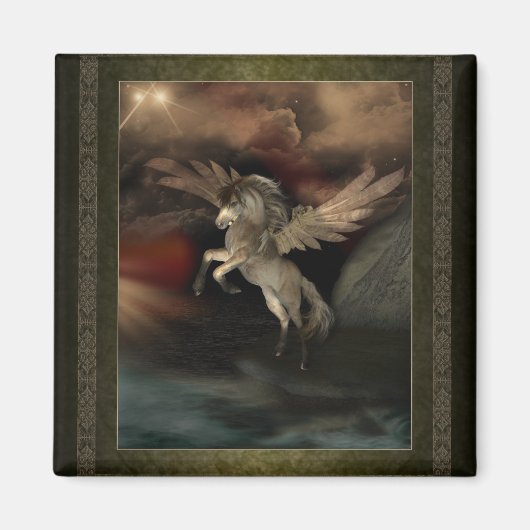 Pegasus vierkante magneet (Voorkant)