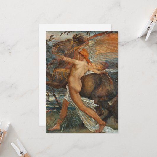 Pegasus | Walter Crane Kaart (Voorkant / Achterkant in situ)