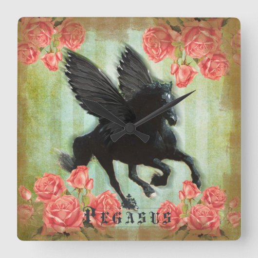 Pegasus - wandklok (Voorkant)