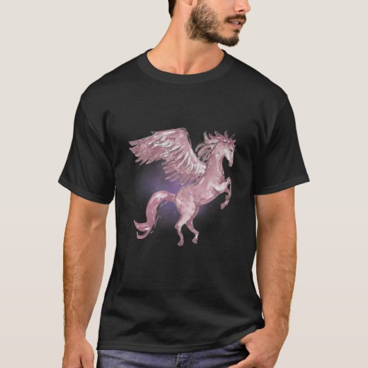 Pegasus Watercolor Fantasy Mythical Mystic T-shirt (Voorkant)