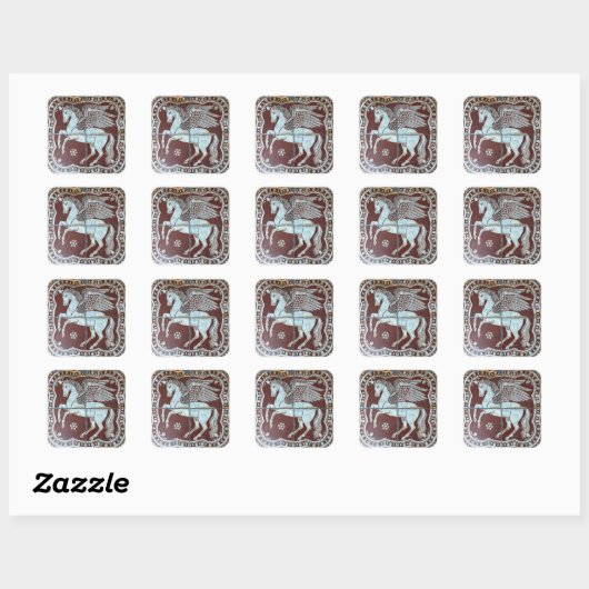 Pegasus Winged Horse Vierkante Sticker (Vel)
