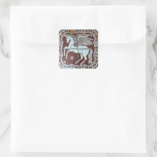 Pegasus Winged Horse Vierkante Sticker (Tas)