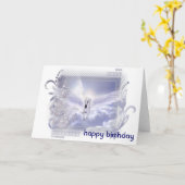 Pegasus Witte Paard Verjaardagskaart Kaart (Gele Bloem)