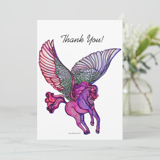 Pegasus Zuiverheid Bedankkaart (Staand voorkant)