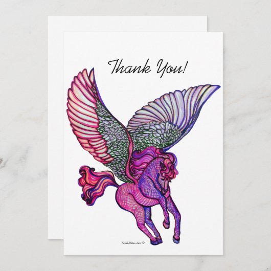 Pegasus Zuiverheid Bedankkaart (Voorkant / Achterkant)