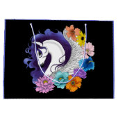 Pegasus Zwart Bloemmotief Groot Cadeauzakje (Achterkant)