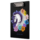 Pegasus Zwart Bloemmotief Klembord (Links)