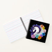 Pegasus Zwart Bloemmotief Notitieboek (Binnen)