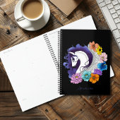 Pegasus Zwart Bloemmotief Planner