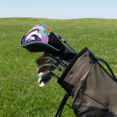 Pegasus Zwarte Bloemen Golfheadcover (Insitu)