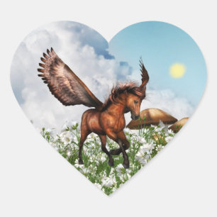 Pegasys in een veld Stickers